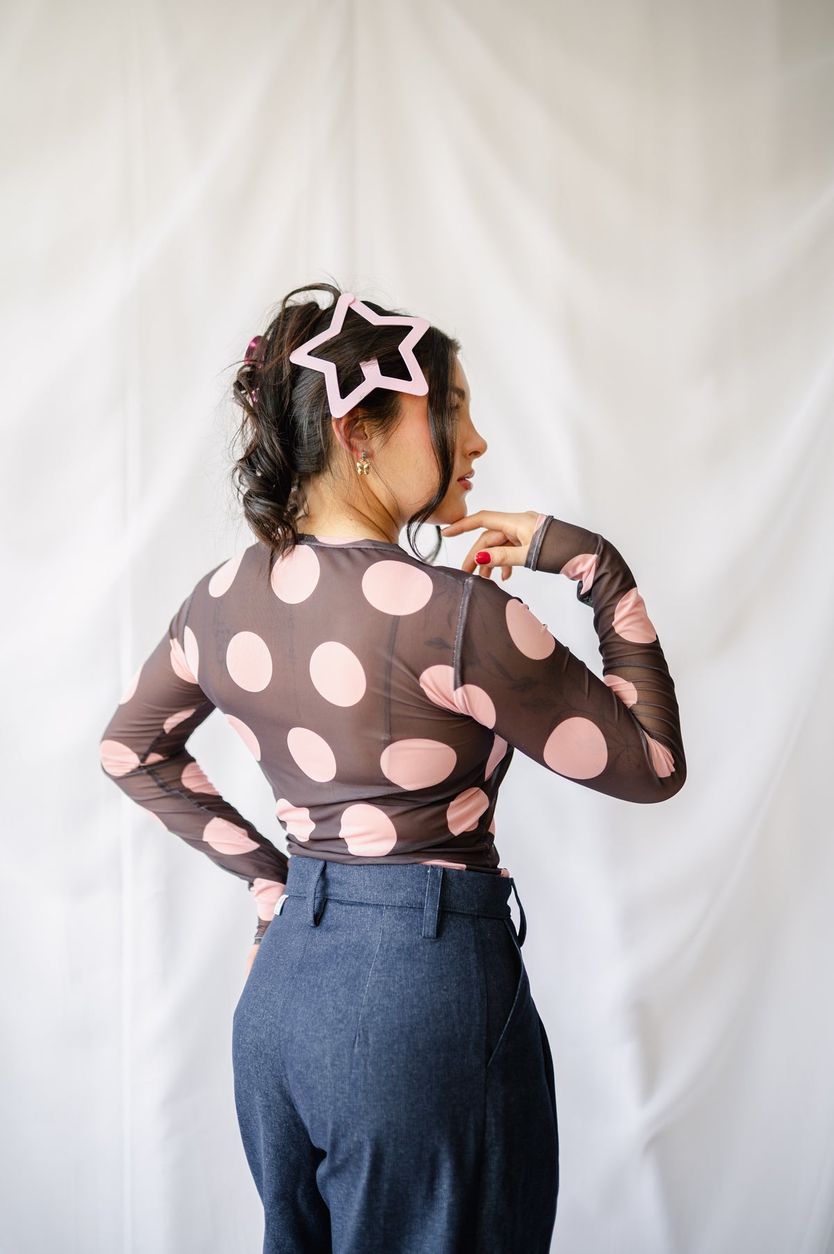 Hairclip Star rosada